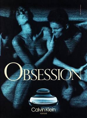 CALVIN KLEIN magazine AD #407 RARE 1985 JOSIE BORAIN OBSESSION