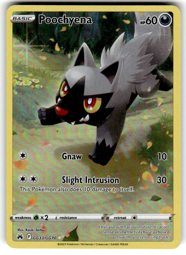 Poochyena GG33/GG70 Holo Crown Zenith Galarian Gallery Pokemon NM