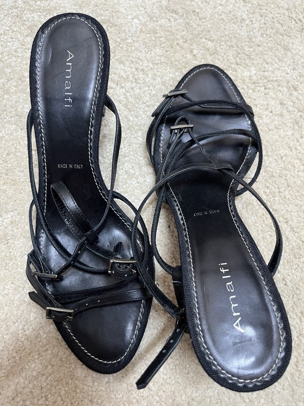 Amalfi Shoes 7.5 Made In Italy Black
