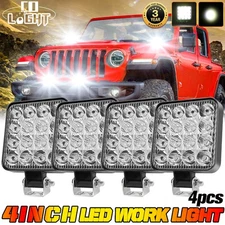 4PCS 4" 20000LM LED Work Light Bar Spot Pods Fog Lamp Offroad Driving Truck ATV