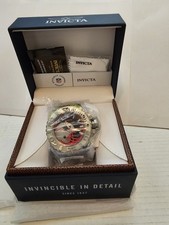 Invicta NE Patriots-NFL 58mm Sea Hunter Silvertone Bracelet Auto Mens Watch NIB