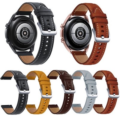 For Samsung Galaxy Watch 3 41mm 45mm Band Leather Wristwatch Strap Bracelet Belt