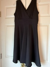 Karina Audrey "Little Black Dress" Sleeveless Knee Length Swing Stretchy XL