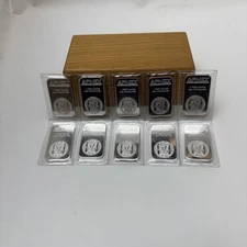 10 1 Troy Ounces  Apmex Silver Bars  .999 Fine Silver Bullion American Precious
