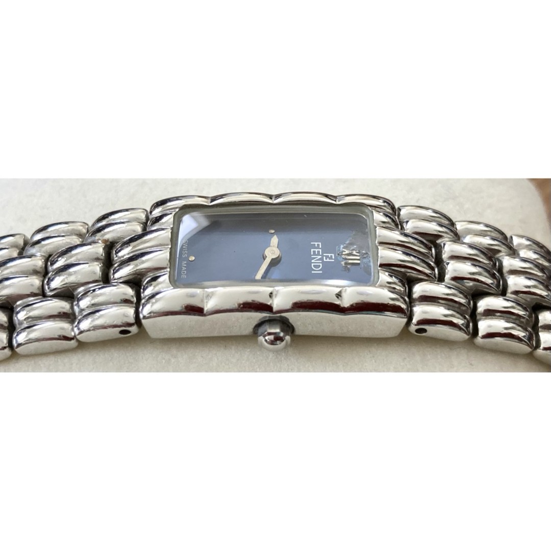 FENDI 660L Ladies Quartz Watch Blue Dial Stainless Steel
