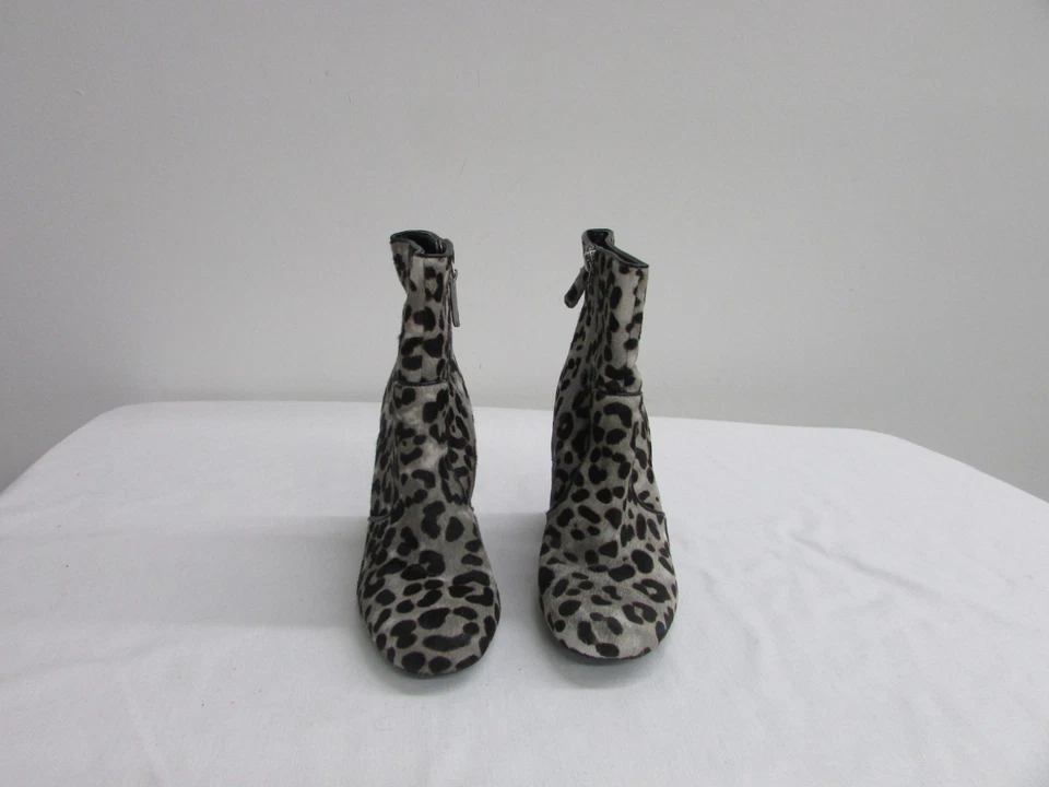 Nine West Vintage Leather w Calf Hair Multicolor Animal Print Ankle Bt Size 7.5 - Image 2 of 4