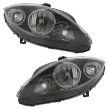 Faros delanteros negros Seat Leon 2005-2009 1 par lado conductor y pasajero