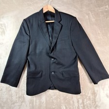 Express Suit Blazer Jacket Mens Medium Black 2 Button Notch Lapel Double Vent