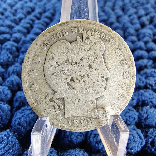 1898 Barber Silver Quarter - AG-G Condition - Rarity R-2.9 Pop. Est 13,500