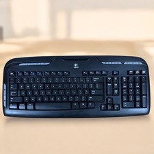 Logitech EX110 Cordless Desktop Wireless Keyboard No USB Receiver- Used