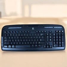 Logitech EX110 Cordless Desktop Wireless Keyboard No USB Receiver- Used