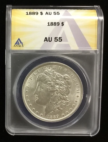 1889 ANACS AU 55 Morgan Silver Dollar