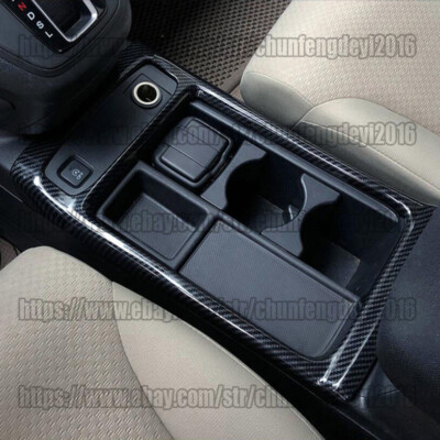 For Honda CRV CR-V 2015-2016 Car carbon fiber Water Cup Holder Trim Cover 