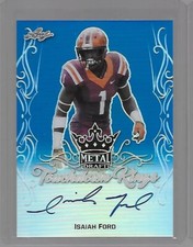2017 Leaf Metal ISAIAH FORD TD Kings Blue Prismatic Auto RC 19/35 Dolphins WR