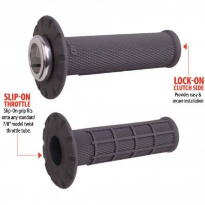 ODI Lock-On/Glue-On Griffe (Paar) - Half Waffle STARK/Sur-Ron/Talaria - Graphit