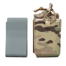 WoSporT Tactical Single MOLLE 5.56 Mag Pouch 7.62 Mag Carrier Elastic Nylon Camo