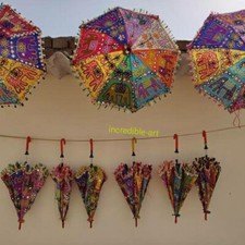 Handmade Patchwork Decorative Umbrella Sun Parasol 5PCs Pack
