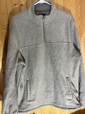 CROFT  BARROW 1/4 Zip Fleece Pullover Men's Large Gray