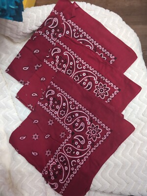 3 PCS Lot Paisley Bandana Face Mask Head Wrap Scarf 100% Cotton Mouth Cover