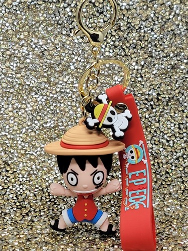 One Piece Luffy 3D Keyring Keychain With Wristband Anime - Picture 2 of 7