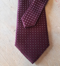 Stafford tailored culture maroon brown Men's Neck Tie 100 Silk 61 inch