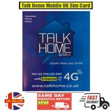 Talk Home Mobile 4G/5G Pay As You Go UK Sim Card