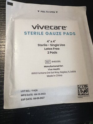 NEW Sterile Gauze Dressing Pads 4x4 in 4-Ply SEALED POUCHES Bandage 47 Pack