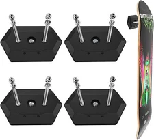 4 Packs Skateboard Wall Mount Skateboard hanger for Skateboard Deck Display