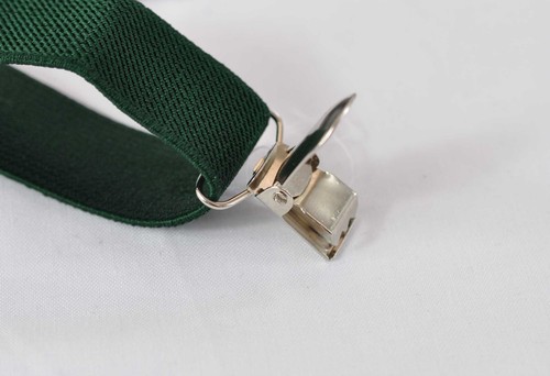 Xmas Christmas Red Green Candy Stripes Bow tie bowtie Green Elasitc Suspenders - Picture 9 of 18