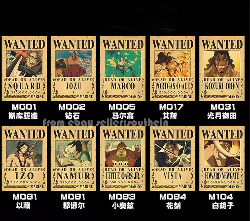 One Piece Whitebeard Crew Bounty