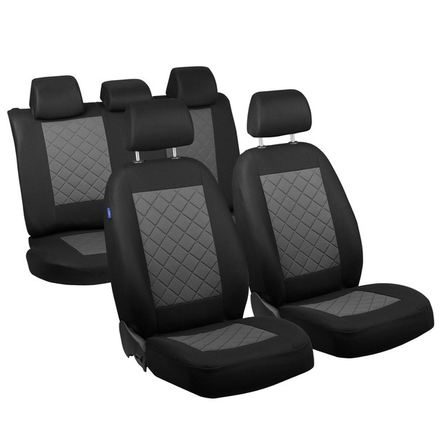 CAR SEAT COVERS FOR VOLVO V70 FULL SET BLACK GREY eBay