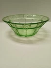 Jeannette Glass Doric Green 8 1/4 inch Berry Bowl