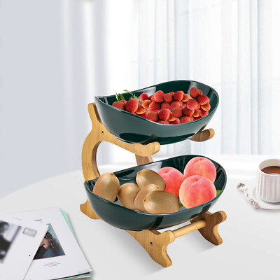 2 Tier Fruit Basket Fruit Bowl for Kitchen Counter Fruit Basket for Kitchen