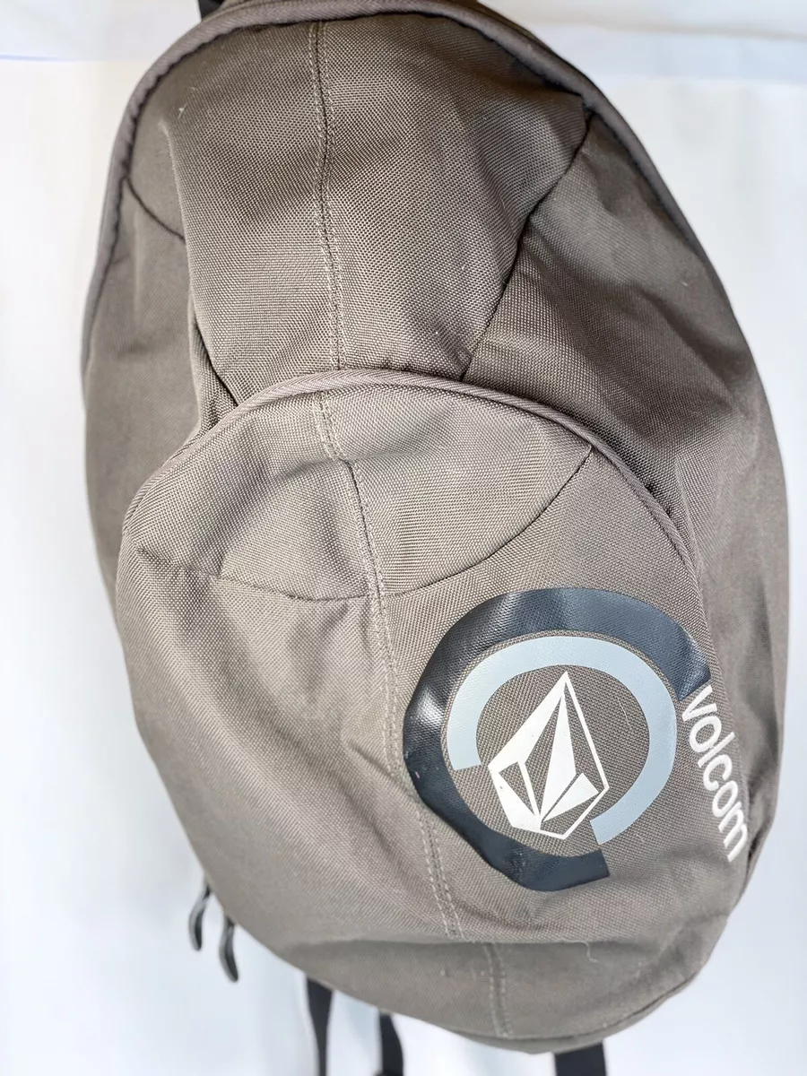 Volcom Gray Backpack Unique Two Blue Logo Pocketed Previously Owned