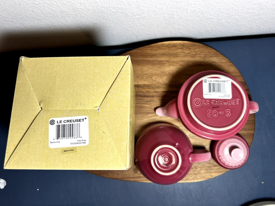 Juego de té para un juego Le Creuset 300 ml rosa pálida 200 ml gres (nuevo en caja) raro Foto 3 de 4
