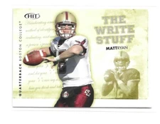 2008 Sage Hit  The Write Stuff Insert  Matt Ryan Rookie Card #WS9  - Falcons
