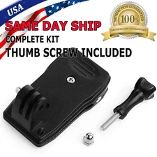 360 Rotary Backpack Hat Mounts Clip Fast Clamp Mount for GoPro Hero 2 3 3+ 4