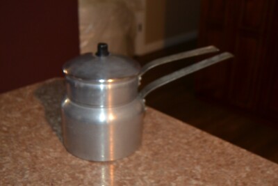 Vintage Mirro 2 Qt. Aluminum Double Boiler 372-M The Finest Aluminum Made in USA