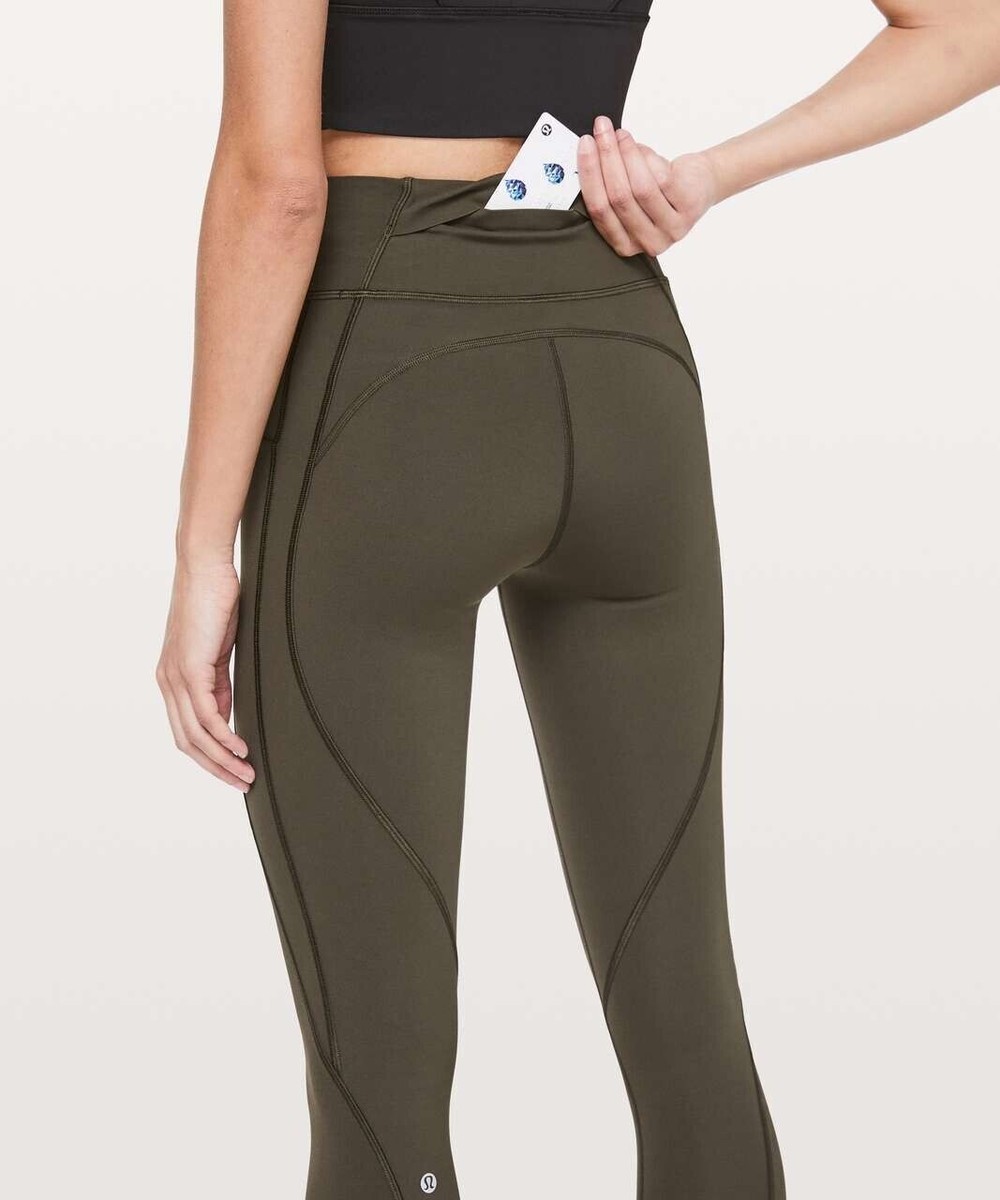 Lululemon Time To Sweat Crop 23” Luxtreme LW6BA0S DKOV Dark