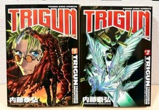 NEUF ensemble Trigun Manga vol.1+2 (écrit en japonais) par Yasuhiro Nightow -...