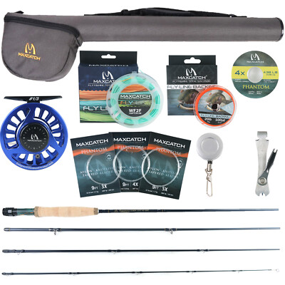 Maxcatch Nymph Fly Rod 2/3/4WT 10ft 4Sec Graphite IM10 Fast Action