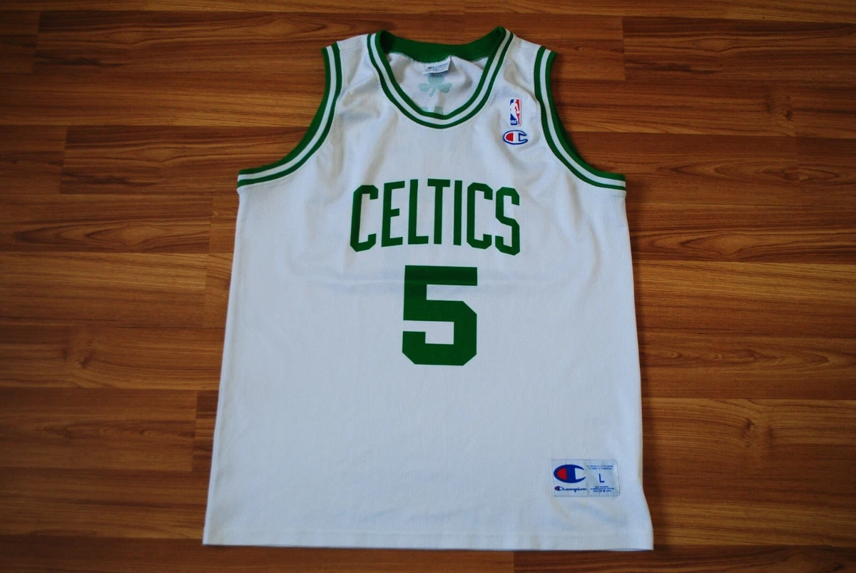 BOSTON CELTICS BASKETBALL SHIRT JERSEY CAMISETA CHAMPION NBA WHITE KEVIN  GARNET