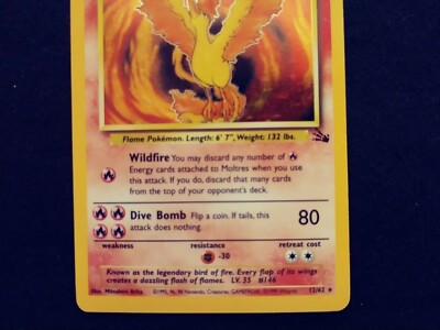 Vintage Moltres Pokemon Holo Card 1995, 96, 98 EXCELLENT | eBay