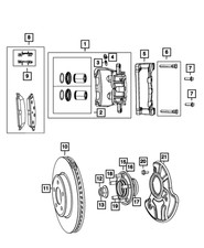 Genuine Mopar Disc Brake Caliper Adapter 68651030AA