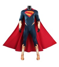 Xcoser Absolute Superman Flame Printed Cosplay Costume Complete For Adult Men