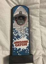 Jaws Bottle Opener With Catch Base WEMBLEY COOL CATCH Shark graphic Wall Mounted