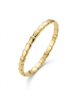 14K Gold Plated Snake Scale Bangle Bracelet | Statement Jewelry