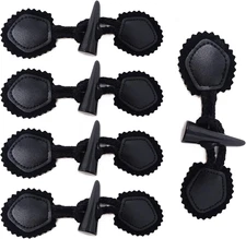 5 Sets Leather Sew-On Toggles Closures with Resin Horn Button Sewing Accessories