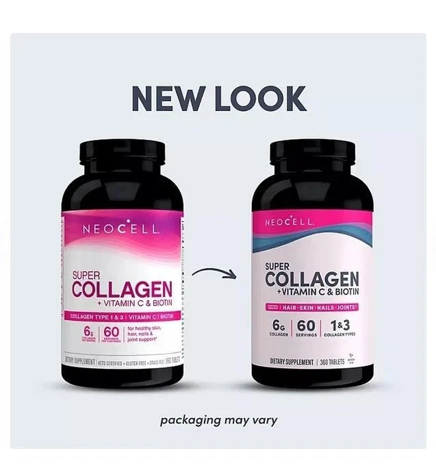 NeoCell超级胶原蛋白+维生素C和生物素片360克拉 — 第 2/4 张图片