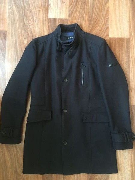 Men Strellson Coat Dark Blue Wool 52